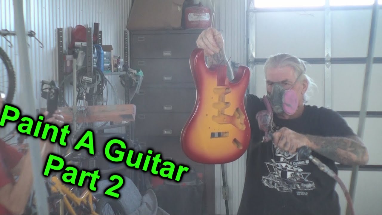 I Painted An ELECTRIC Guitar With Car Paint - Part 2 - Spray Painting
