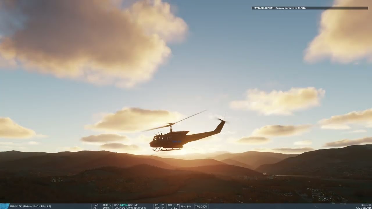 DCS - UH-1H Huey - RotorOps - Caucasus Conflict - Batumi to Kobuleti Ep. 5
