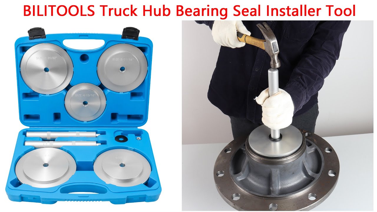 Truck Hub Bearing Seal Installer Tool Kit for Class 7 & Class 8 Trucks