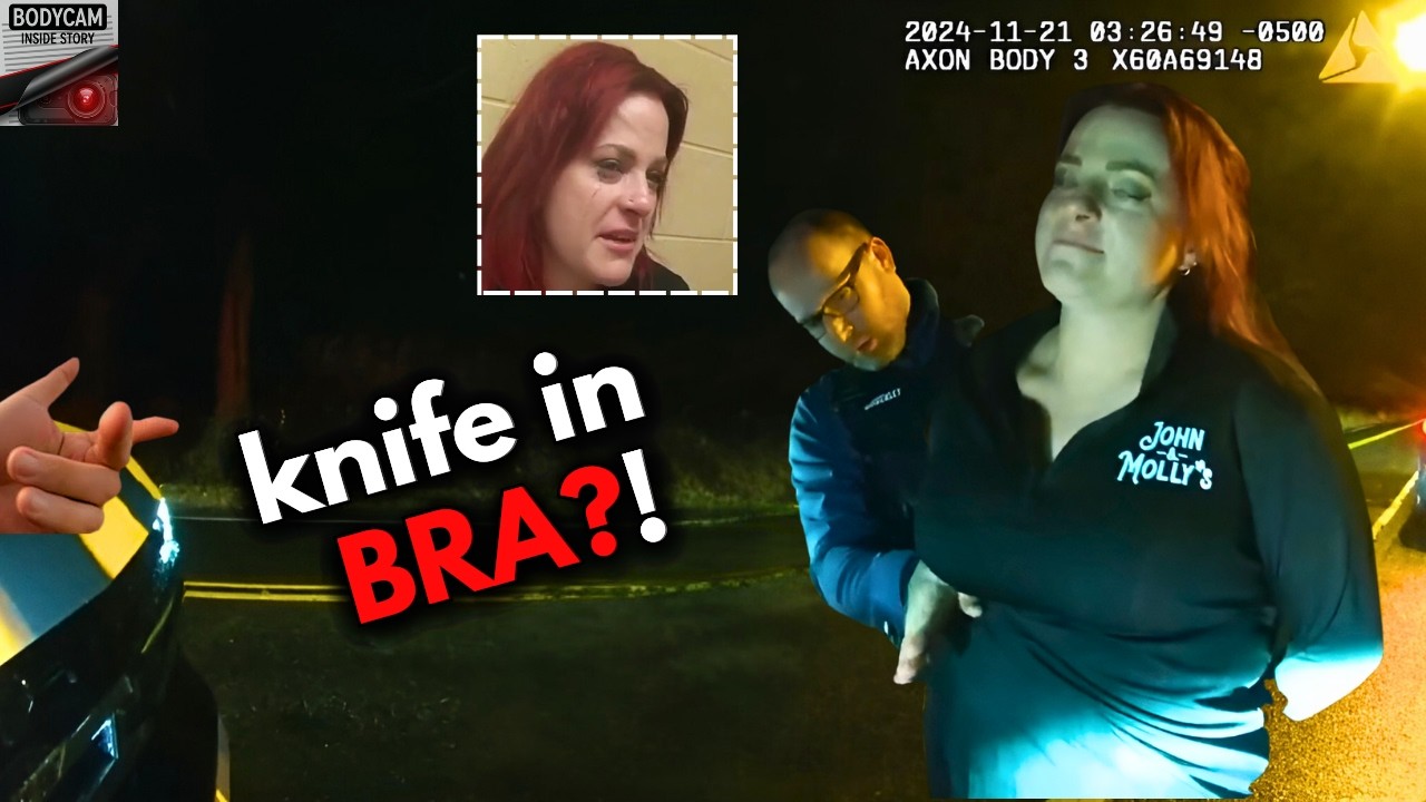 Drunk Bartender's 3rd DWI Arrest - Then Officer Discovers Knife Hidden in Her Bra