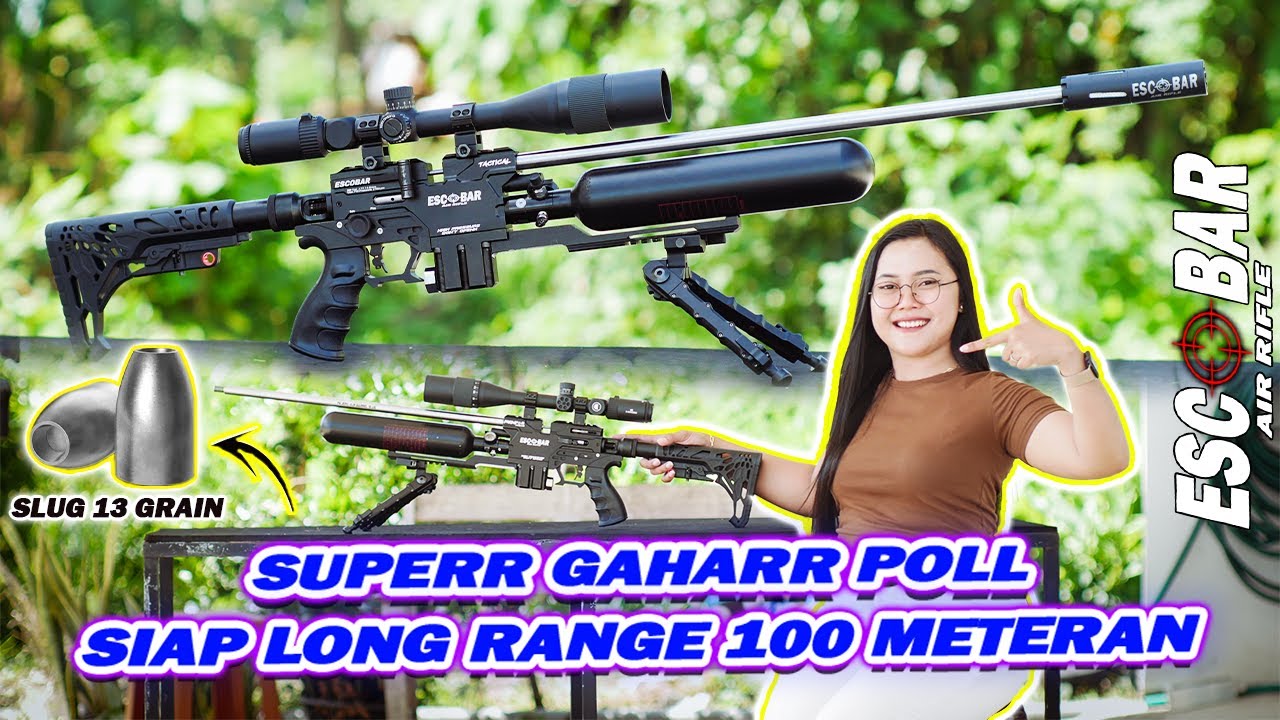 SUPERR GAHAR POLL!! TES AKURASI PCP BOCAP PREDATOR ESCOBAR AIRRIFLE LARAS SLUG DI JARAK 50 METER😎