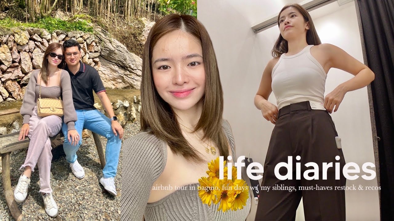 LIFE DIARIES: Airbnb tour in Baguio, Fun Days w/ Siblings, Must-Haves Restock & Recos Tin Aguilar
