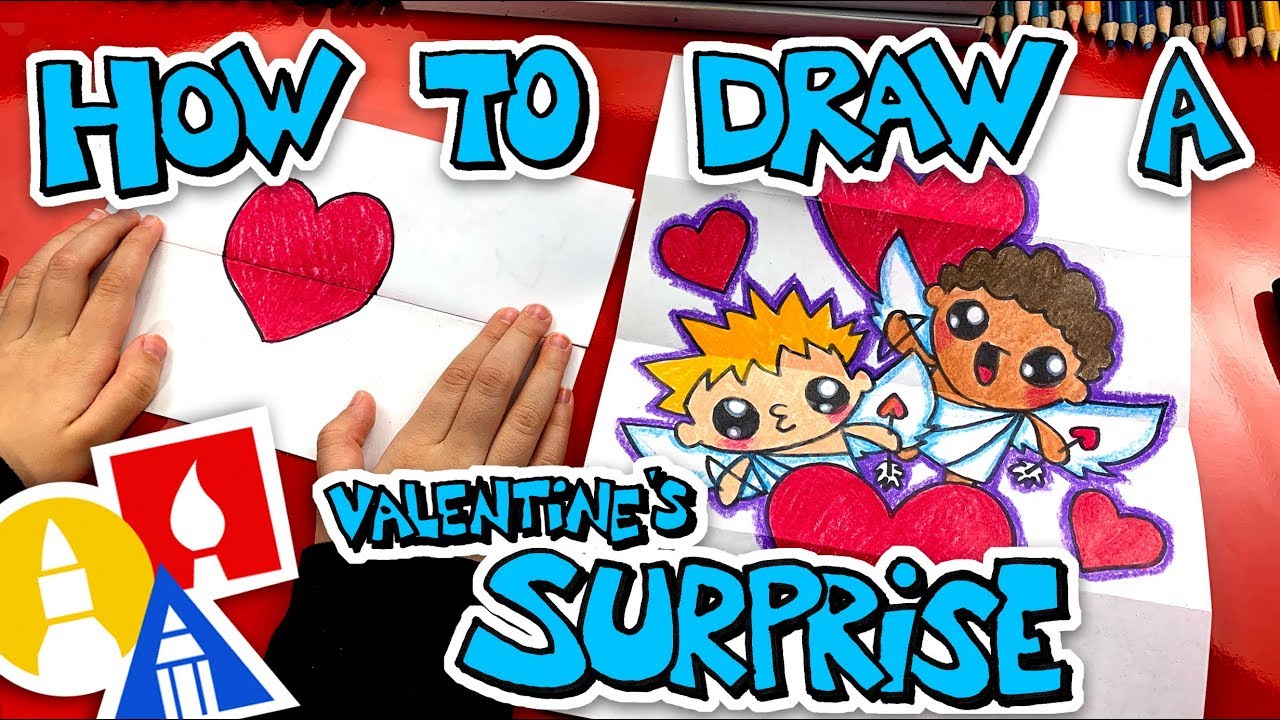 How To Draw A Valentine's Day Folding Surprise + Challenge Time