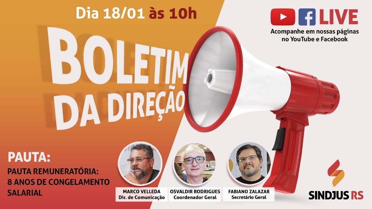 Boletim da Direção | 18 de janeiro: Pauta remuneratória: oito anos sem reajuste