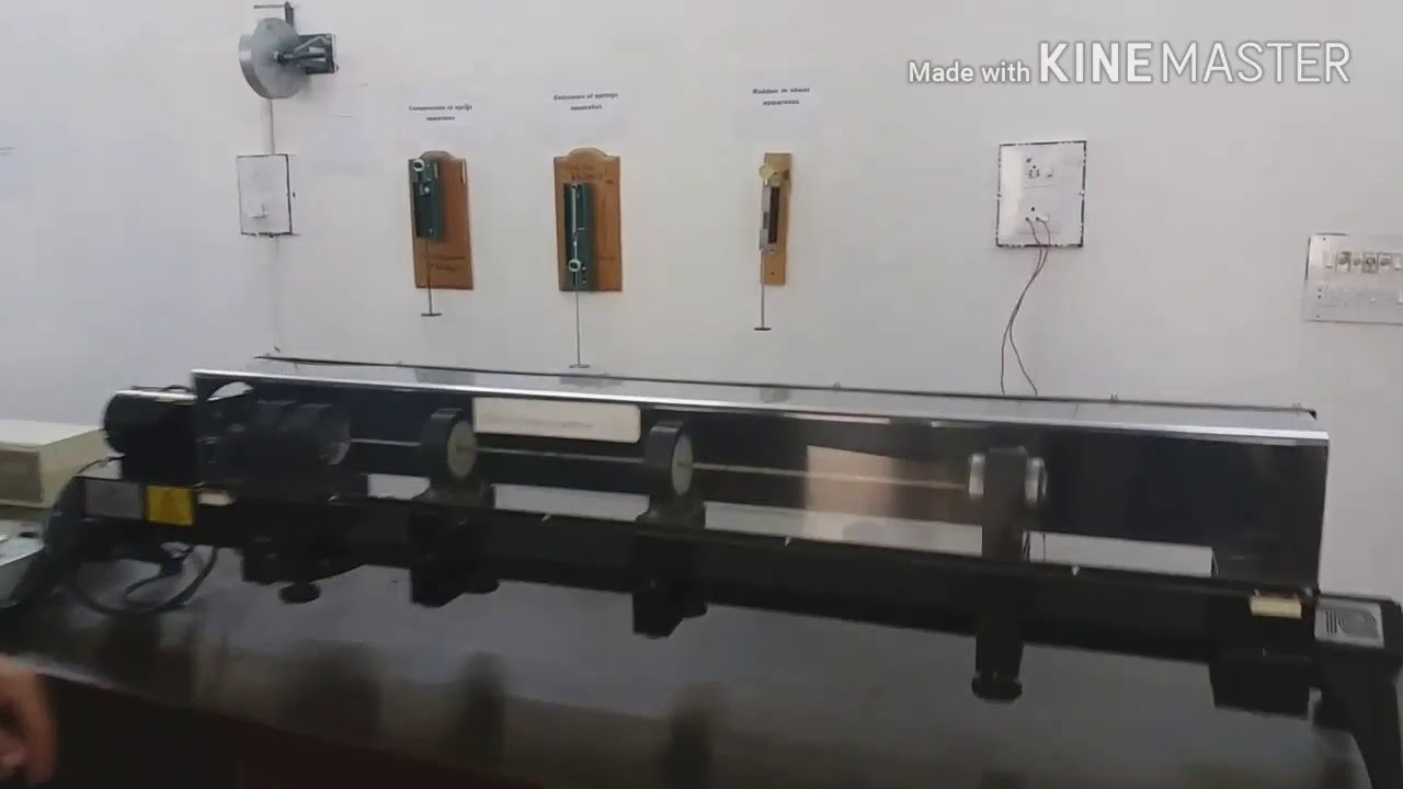 Whirling of shaft experiment.