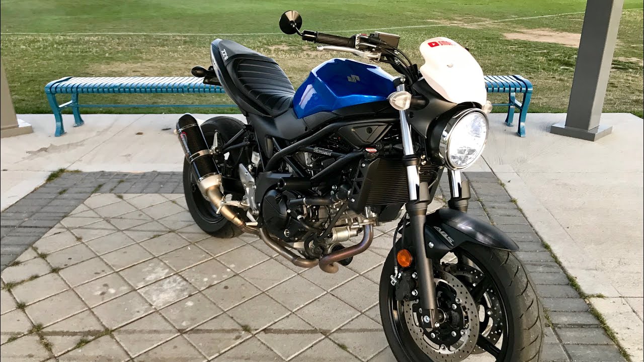 Обзор и тест звука на дороге SV650 Yoshimura Alpha Slip On 2017 года в формате 4K