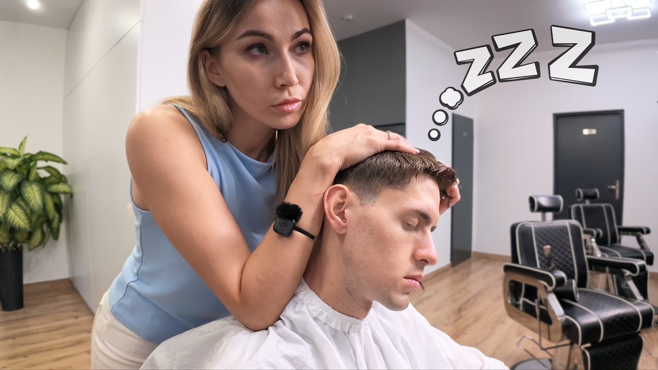The Most Relaxing Head Massage & Barbershop Full Service | ASMR Barber Viola [Go Sleep]