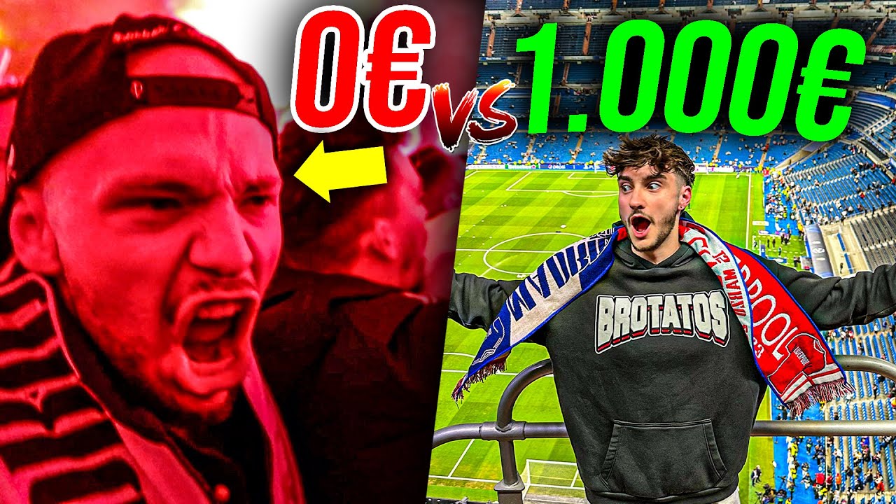 1.000€ vs 0€ MADRID VS LIVERPOOL STADION VLOG! *es eskaliert*