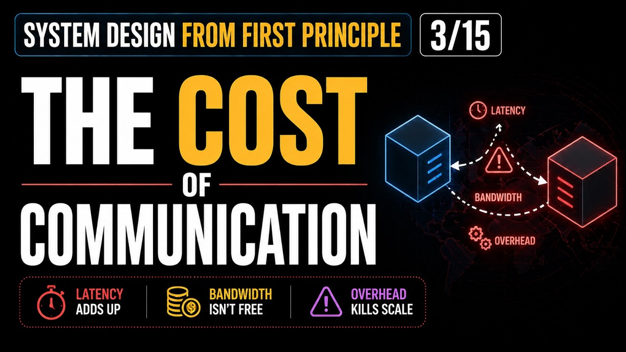 System design from First principal:  The Cost of Communication [3/15]