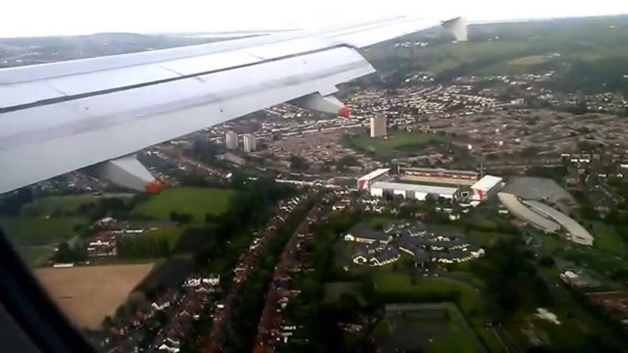 George Best Belfast City Airport. Approach and Landing. Airbus A319