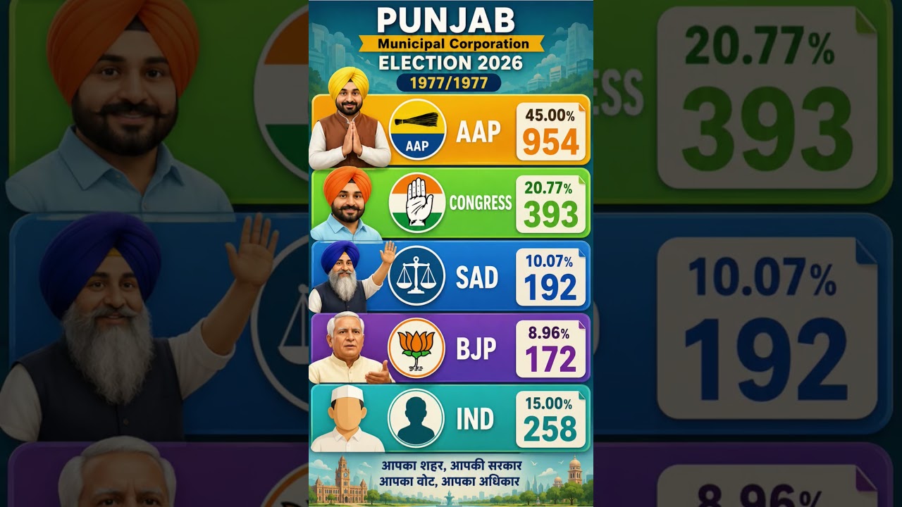 💥💥 Punjab Municipal corporation Election Result2026 #pathankot #mohali #bjp #aap