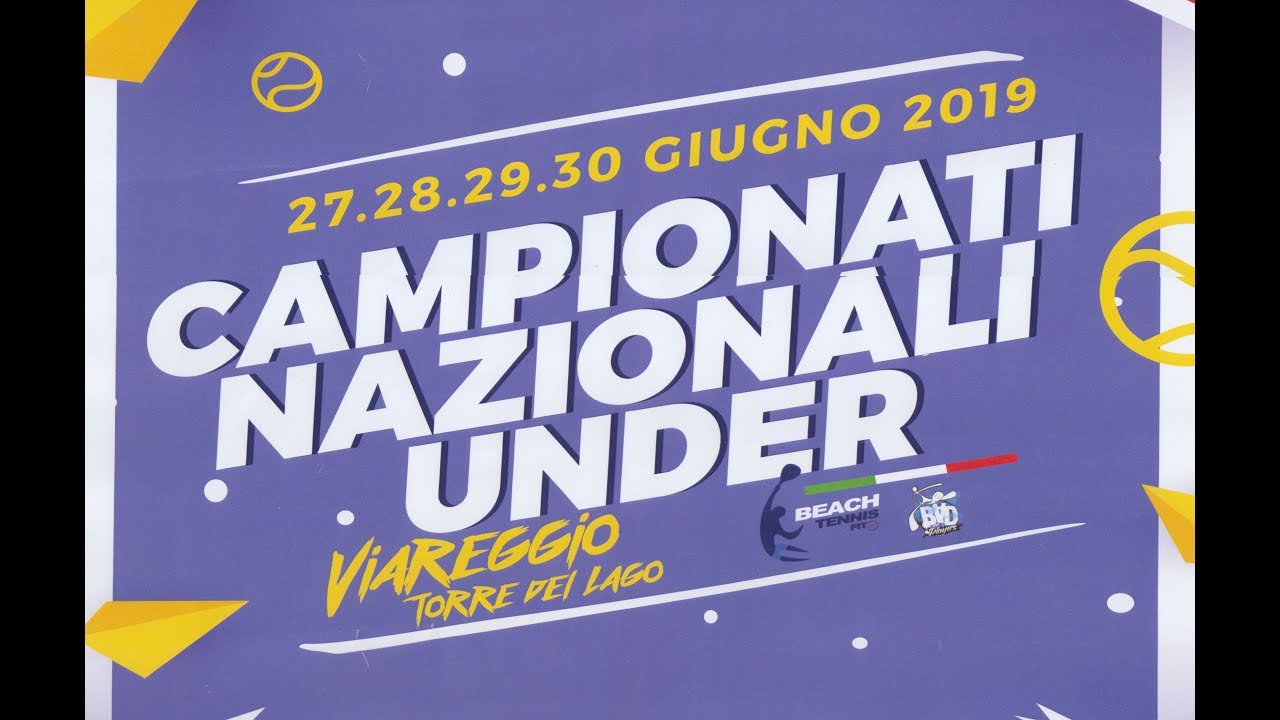 BEACH TENNIS Campionati Italiani Under di Beach Tennis Viareggio 2019