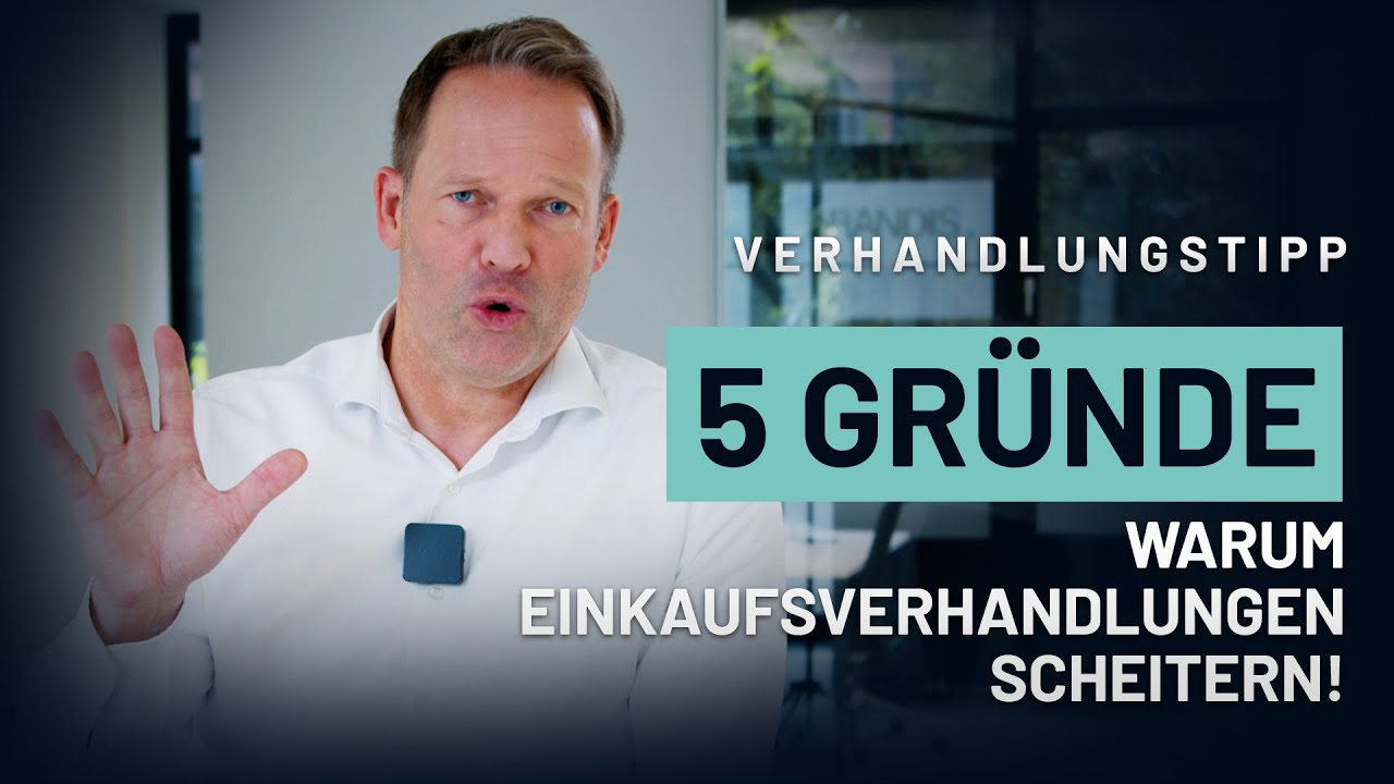 5 Gründe warum Einkaufsverhandlungen mit wichtigen Lieferanten oft scheitern!