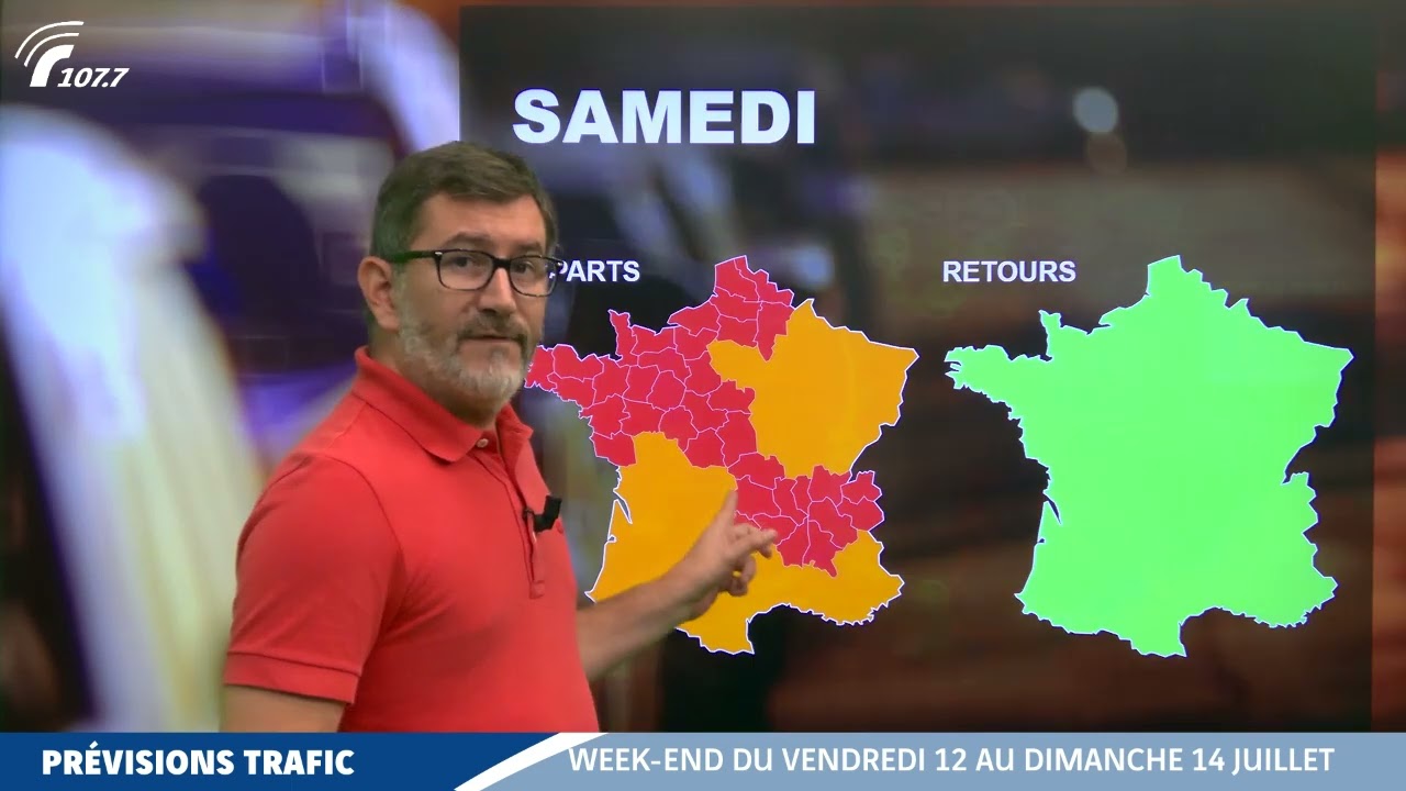 PRÉVISIONS TRAFIC - Week-end du 12 au 14 juillet 2024