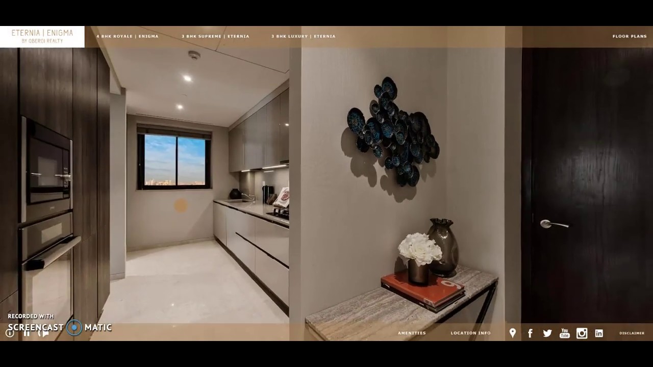 Oberoi Enigma, Sample Flats, 4BHK Royale, Mulund(W), Mumbai, Entrance Foyer, Virtual Tour