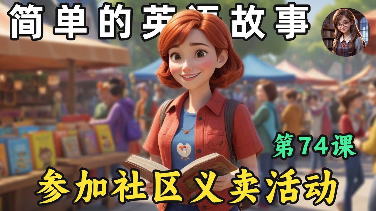 开始理解英语听力 🎧简单英语故事（参加社区义卖活动）第74课（English Listening）