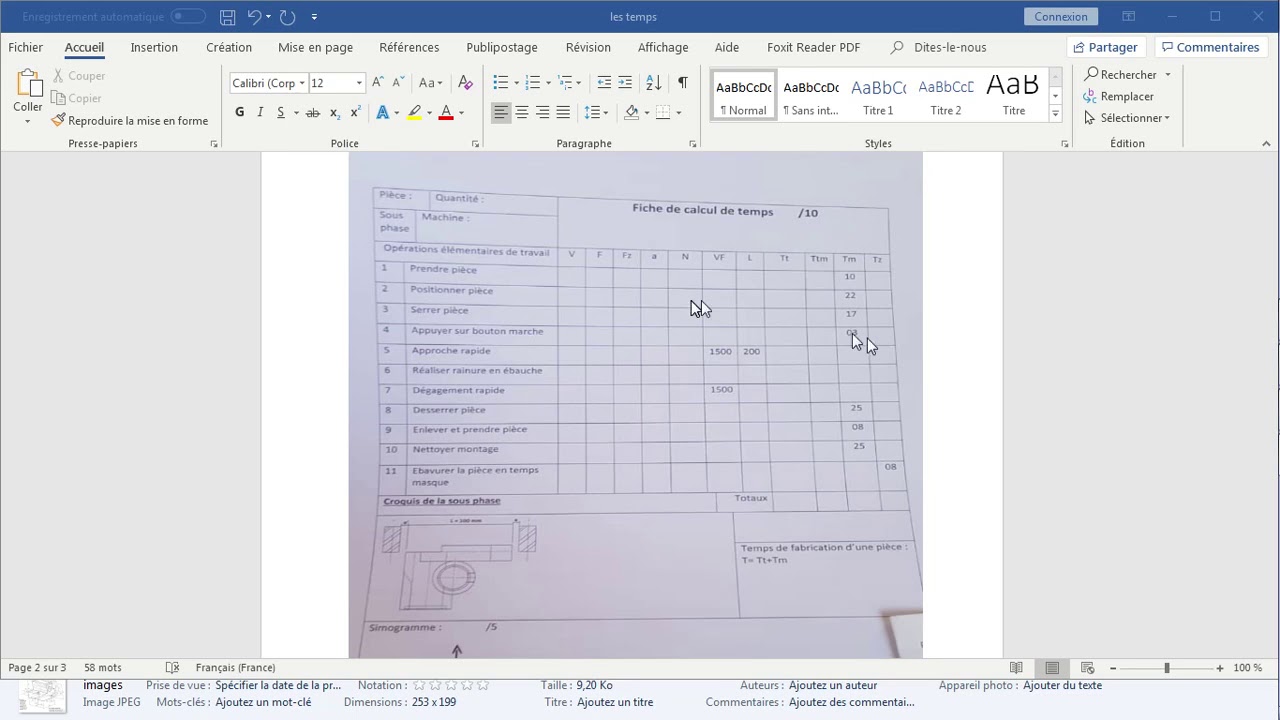 Correction examen fin formation tsmfm 2020 (les temps de fabrication)