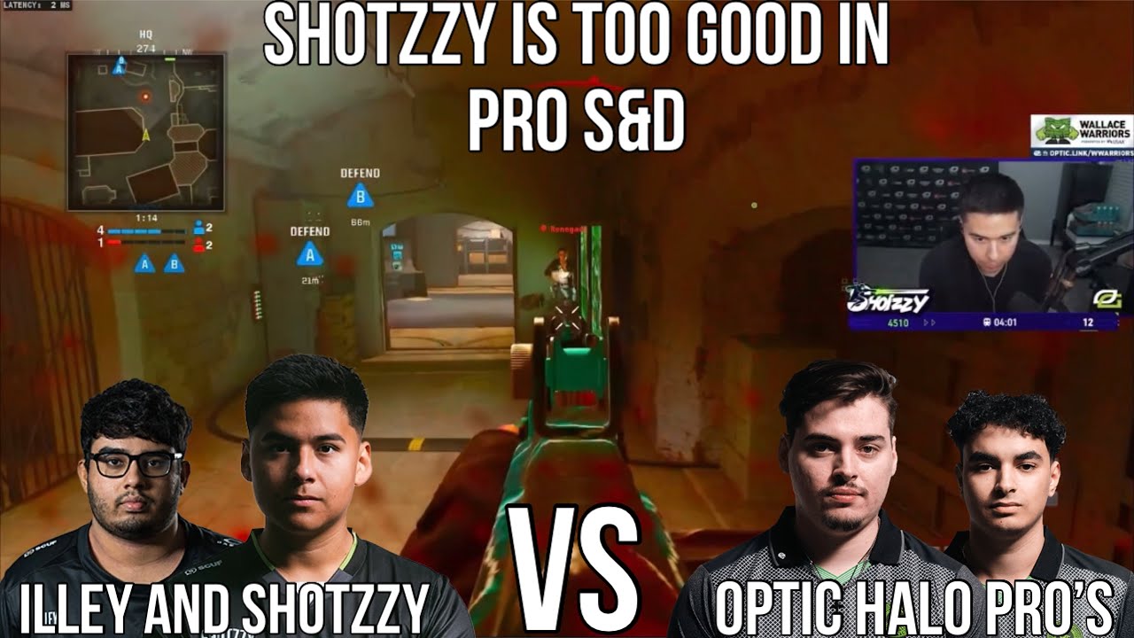 Shotzzy & illey vs Optic Halo PRO&rsquo;s Lqgend & Renegade In S&D (Funny)
