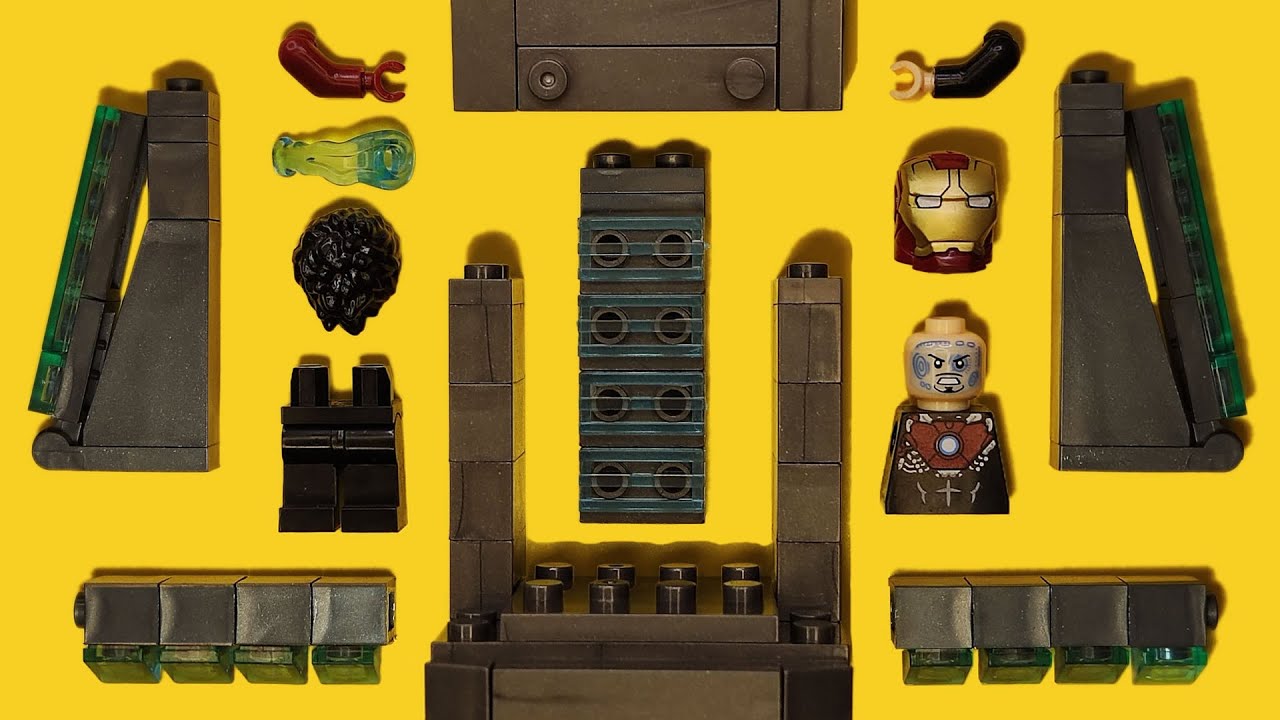 LEGO Tony Stark & Hall of Armor | Iron Man 3 | Unofficial Minifigure | Marvel