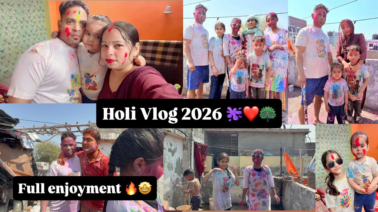 Holi vlog full enjoyment 🤩🫟#@anjanadhingiya