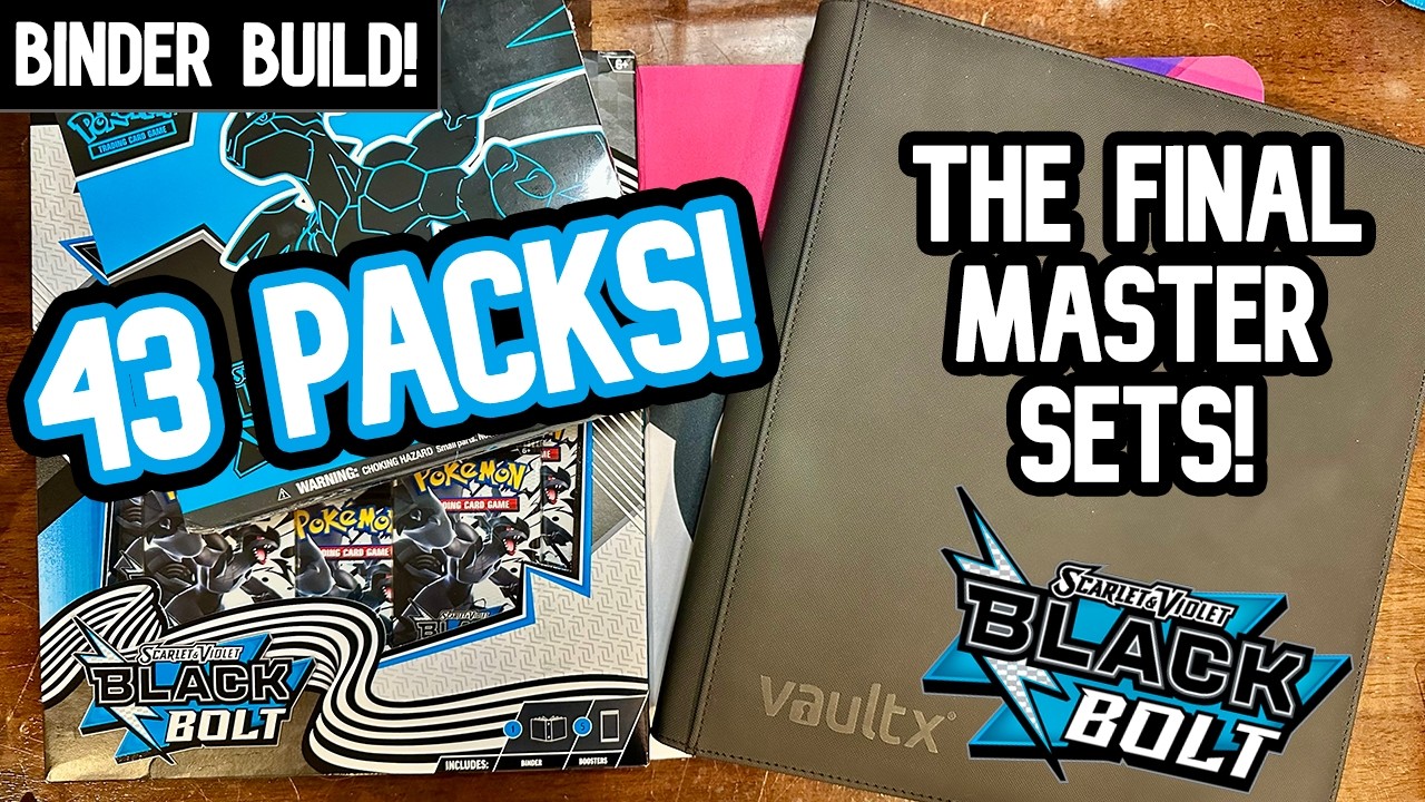 Release Week! BLACK BOLT Opening and Pokemon BINDER BUILD!