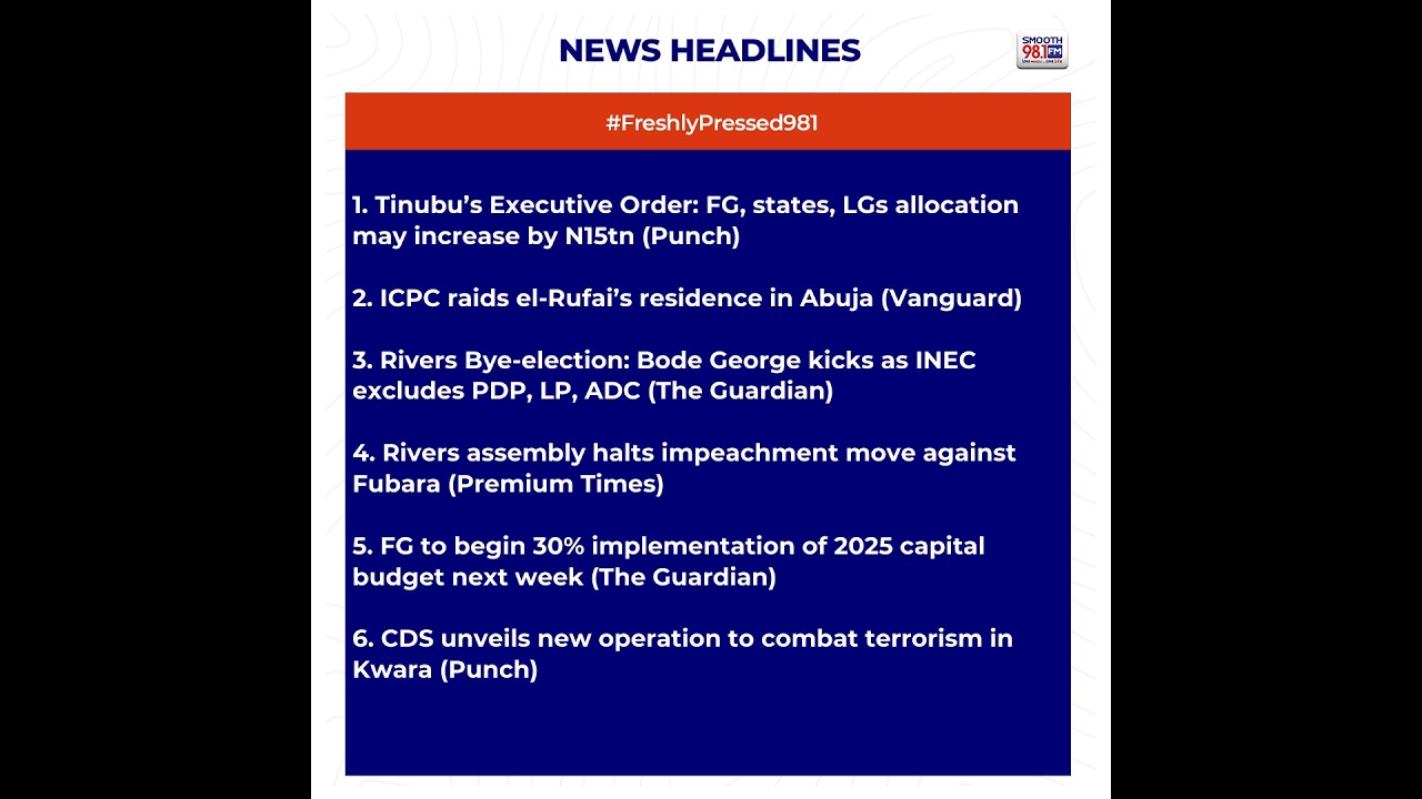 #FreshlyPressed981: Tinubu’s Executive Order: FG, states, LGs allocation may increase by N15tn