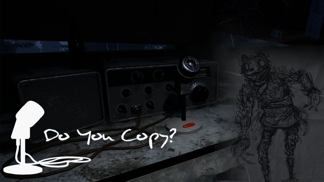 Playing horror game 
