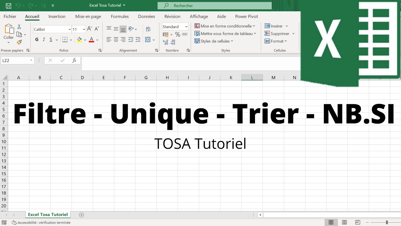 Utiliser les fonctions TRIER & FILTRE & UNIQUE & NB.SI avec Excel 2020 - Excel - TOSA 2016