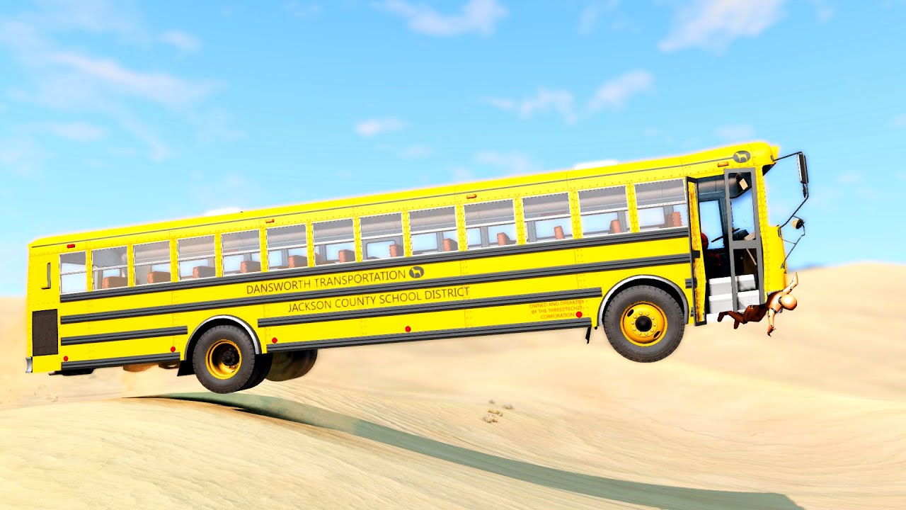 SKOLEBUS i ØRKENEN! // BeamNG.drive [Dansk]