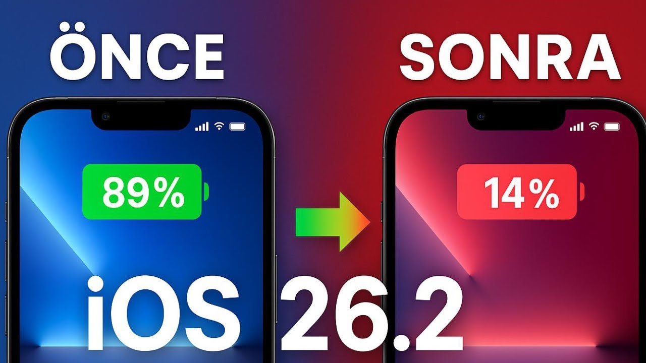 iOS 26.2 G&uuml;ncellemesi Şarjı Bitiriyor! &Ccedil;&ouml;z&uuml;m &Ouml;nerileri