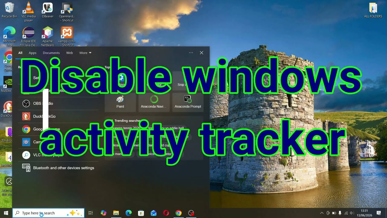How to Disable Windows Activity tracker from task view.