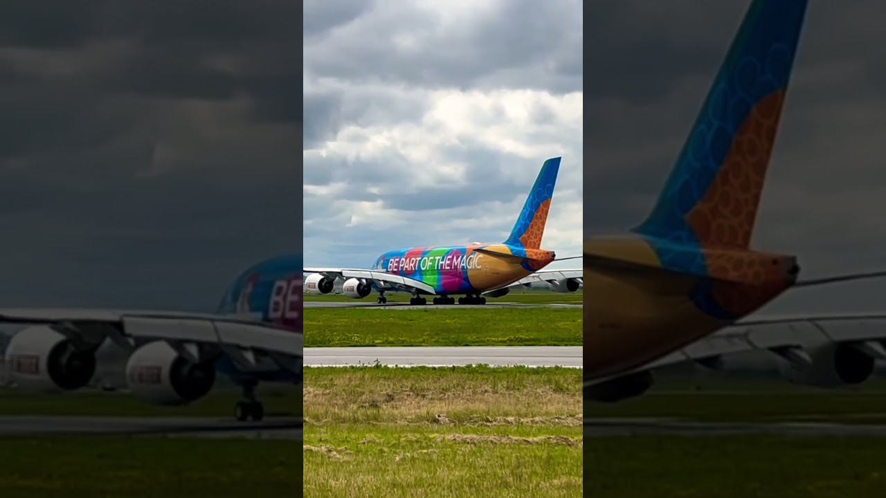 Emirates A380 Destination Dubai Livery Toronto Takeoff Rwy23 #Airbus (long version)