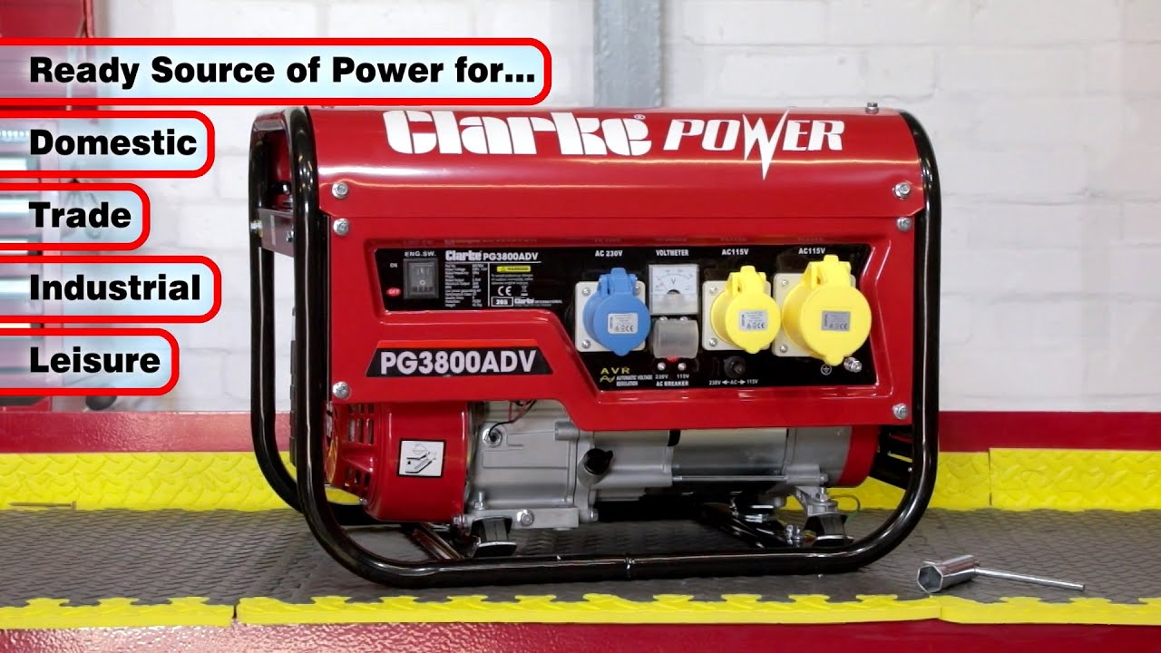 Clarke PG3800ADV Generator - 230V & 110V