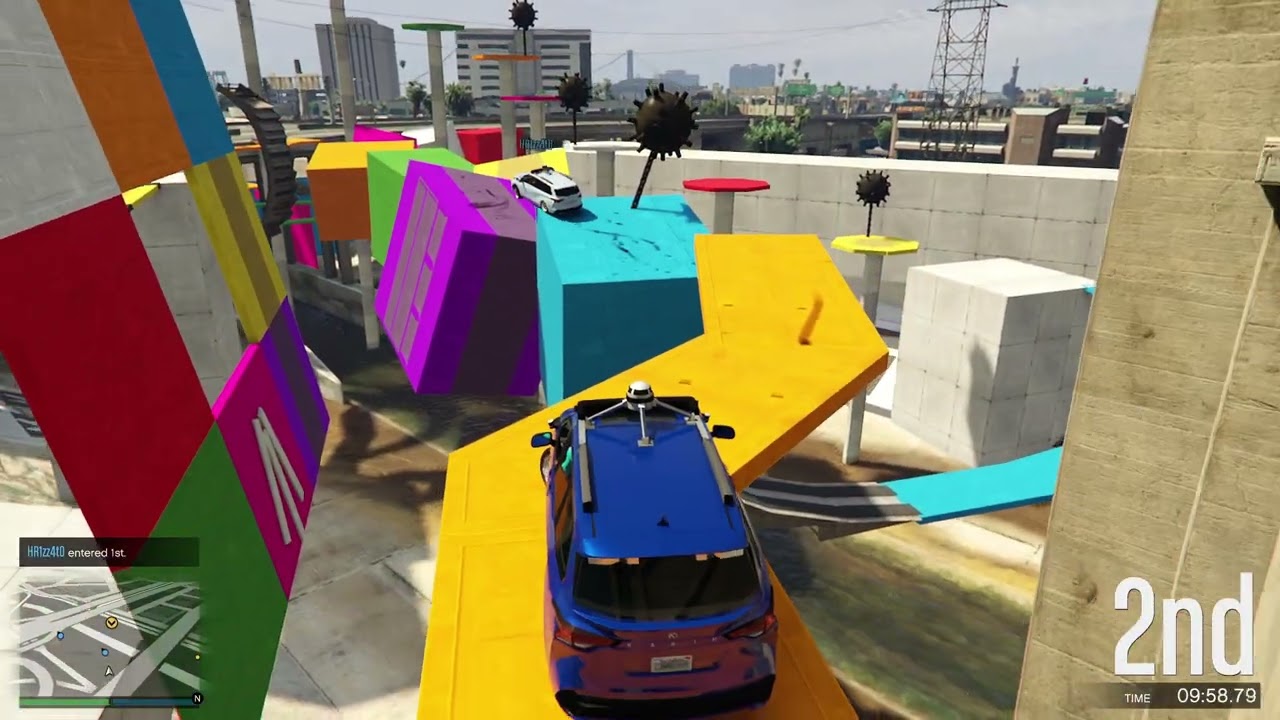GTA 5 ONLINE AWESOME PARKOUR GOOGLE MAPS GAMEPLAY NO COMMENTARY