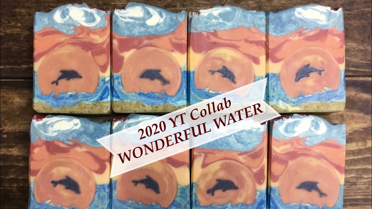2020 YT Collab: Wonderful Water Cold Process Ocean Landscape w/ embeds | Ellen Ruth Soap