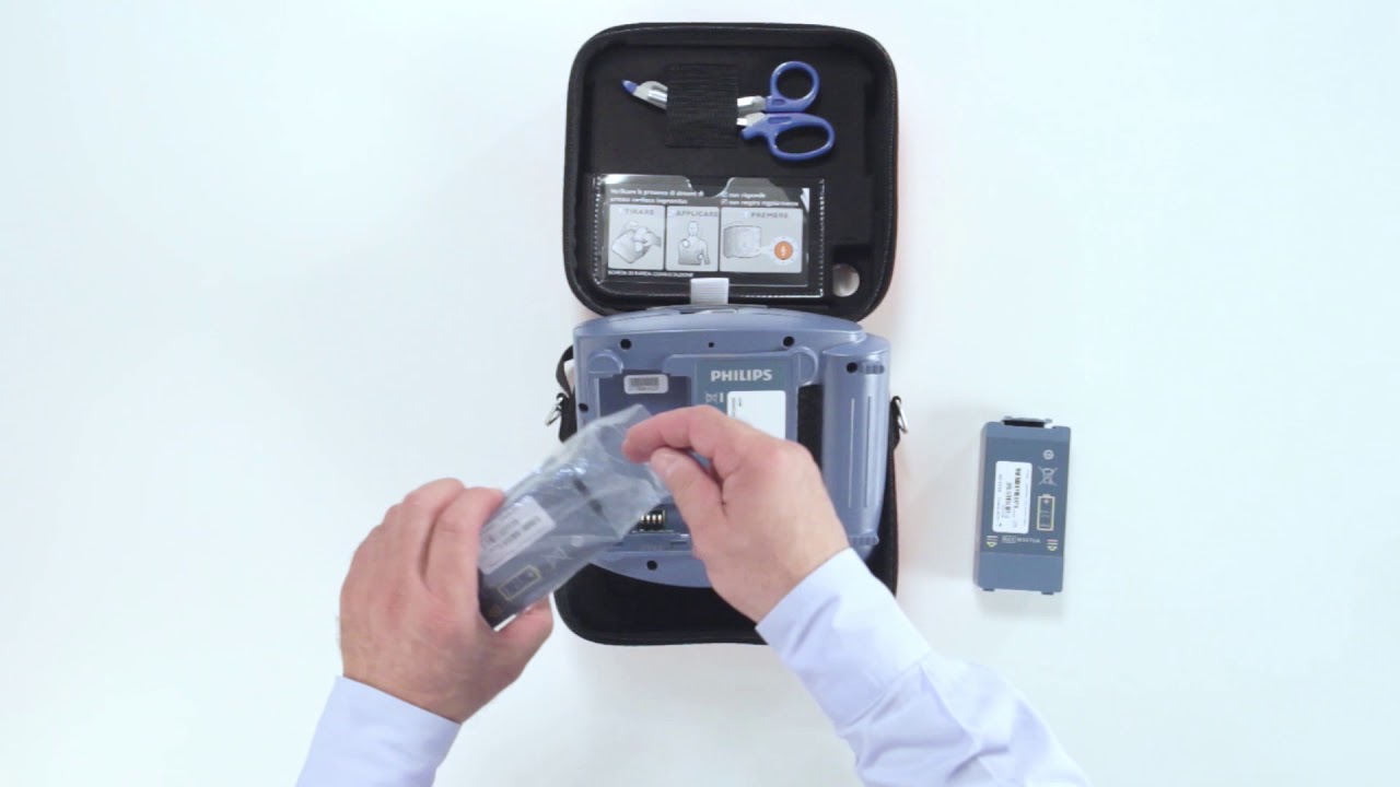 Come sostituire la Batteria del Defibrillatore Philips Heartstart HS1 (V1.00) - Iredeem