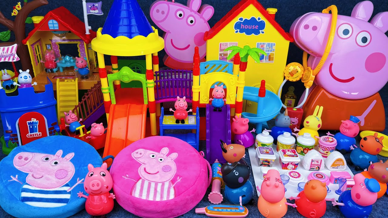 10 Minutes Satisfying with Unboxing Peppa Pig House and Castle Party Toy Set ASMR | Review Toys
