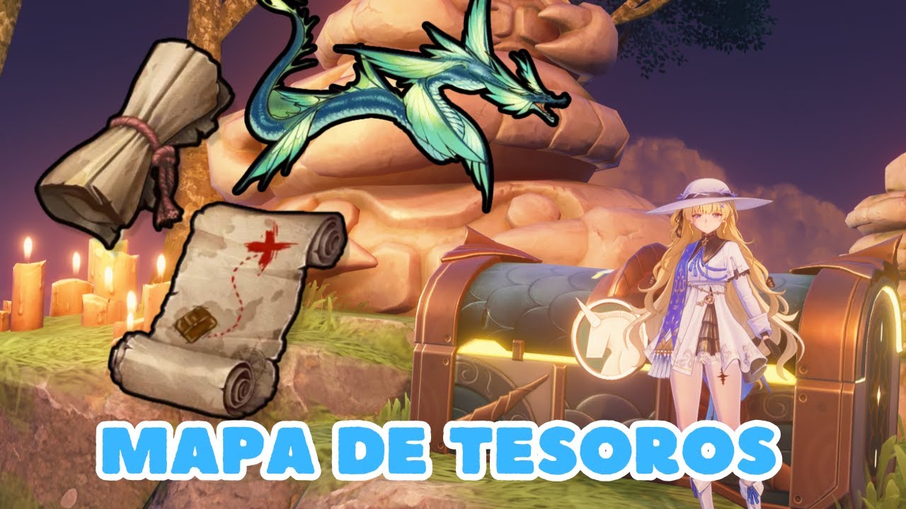 Fragmento del mapa del tesoro de Reyes - cofres, marea brillante y pez raro | Wuthering Waves