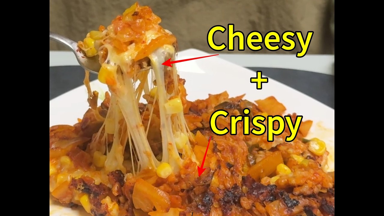 Crispy Cheese Kimchi Fried Rice | The Best Way to Use Old Kimchi