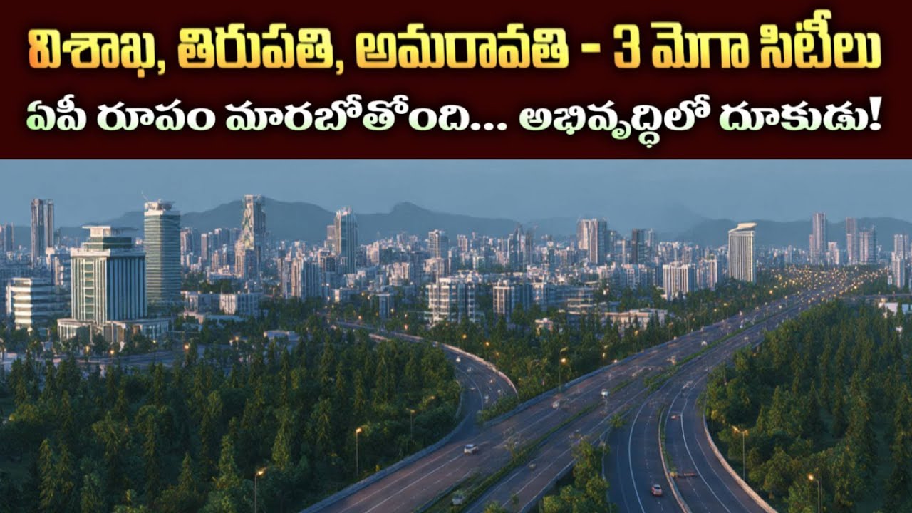 Andhra Pradesh to Build 3 Mega Cities | Visakhapatnam, Tirupati, Amaravati ₹1 Lakh Crore Investments