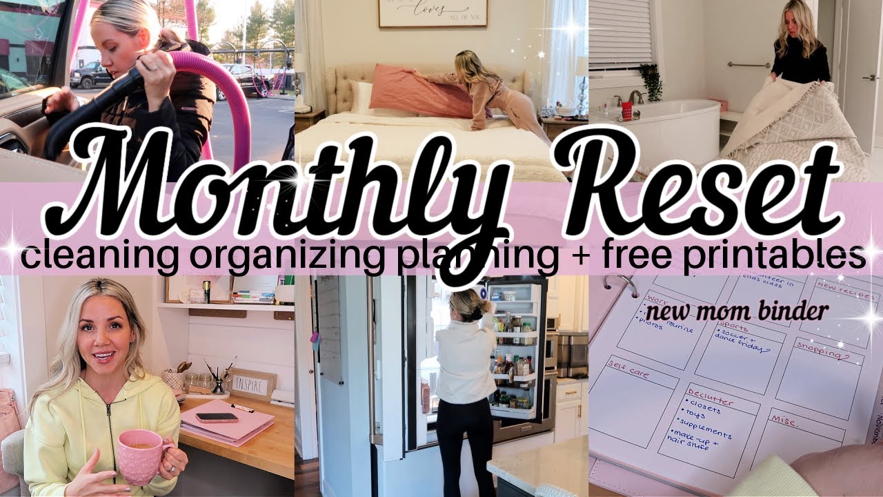 *NEW* MONTHLY RESET ROUTINE 2024 CLEAN ORGANIZE PLANNING MOM BINDER TIFFANI BEASTON HOMEMAKING