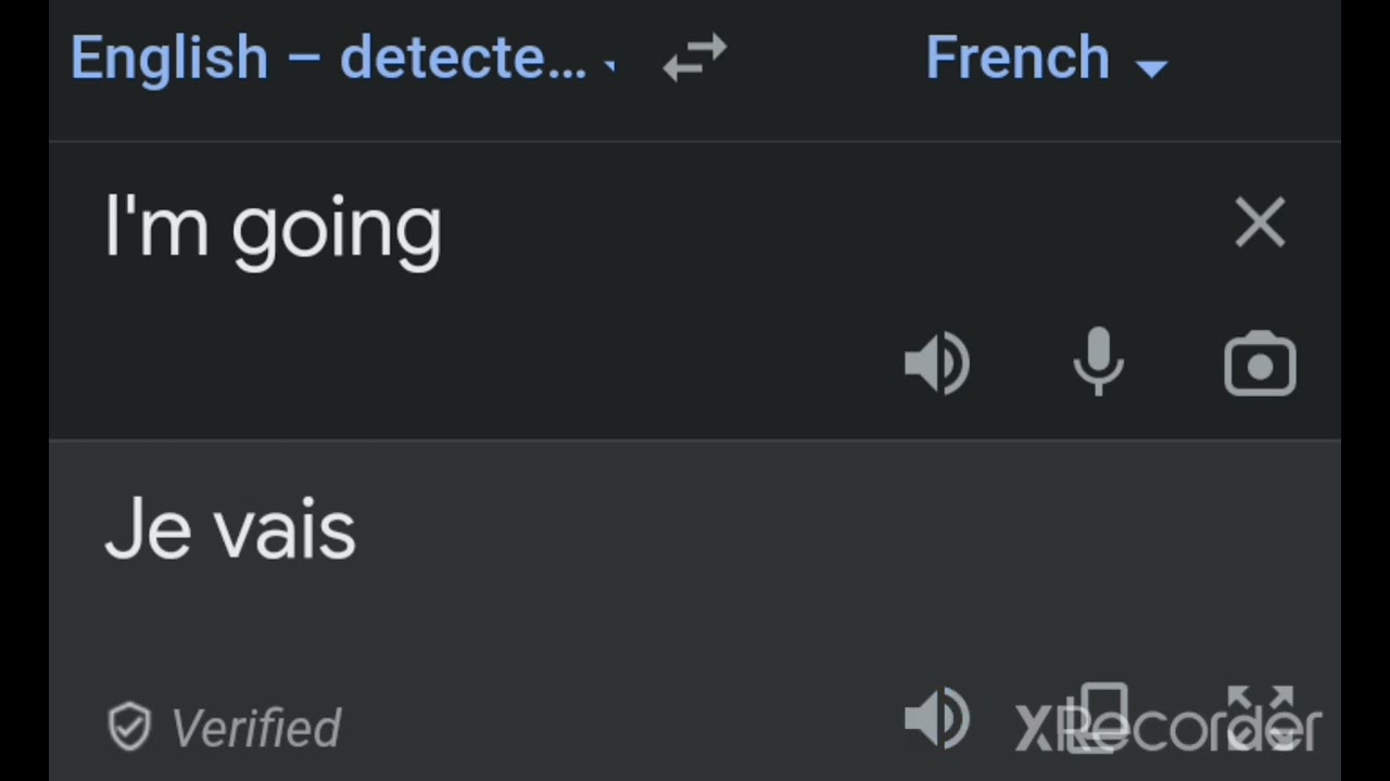 What is je vais meaning in french