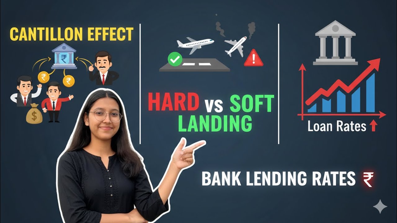 CANTILLON EFFECT EXPLAINED.HARD VS SOFT LANDING AND TYPES OF BANK LENDING 