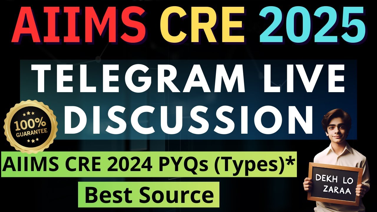 AIIMS CRE PYQs & Best Source to cover it | Telegram live discussion of 2024 Qualified Candidates
