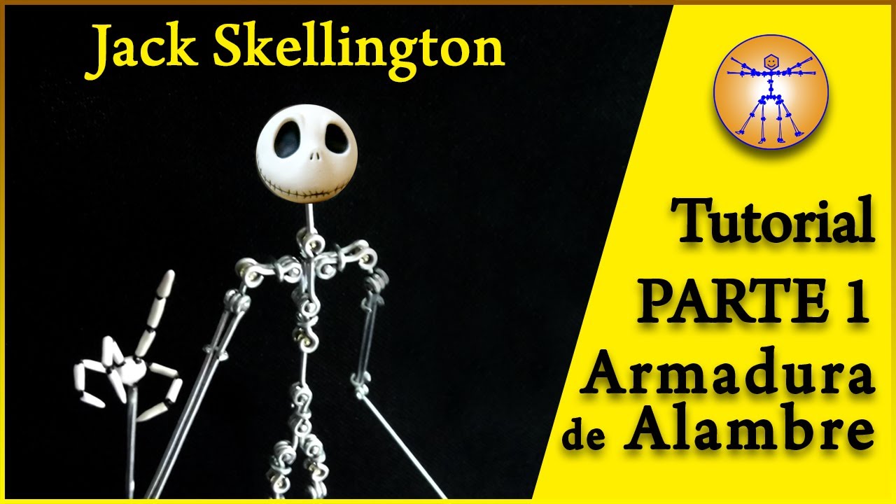 Tutorial Jack Skellington Parte 1 Armadura Articulada de Alambre para Stop Motion, personaje delgado