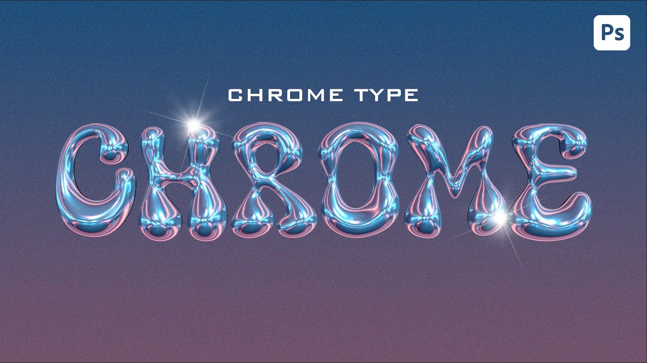 Эффект 3D-текста Chrome для начинающих | Урок по Adobe Photoshop