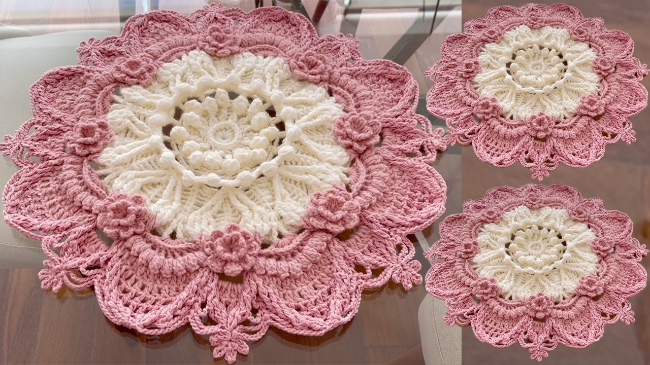 Como hacer Muy Fácil hermosos Centros de Mesa Crochet Nuevo Tutorial