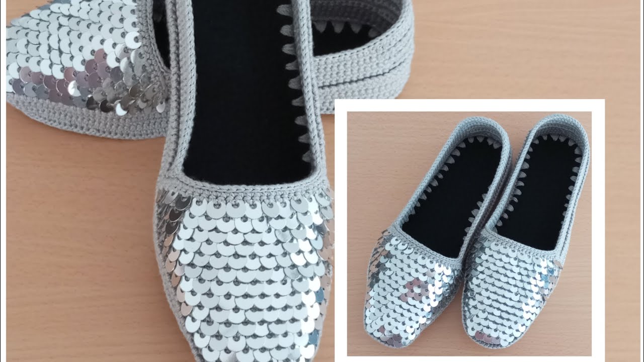 (Farklı detaylarla) pullu babet patik yapımı (40 numara) #babetpatikmodelleri #handmade #knitting