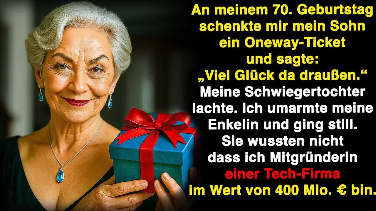 Mein Sohn schenkte mir zum Geburtstag ein Oneway Ticket, doch niemand wusste, dass ich reich bin
