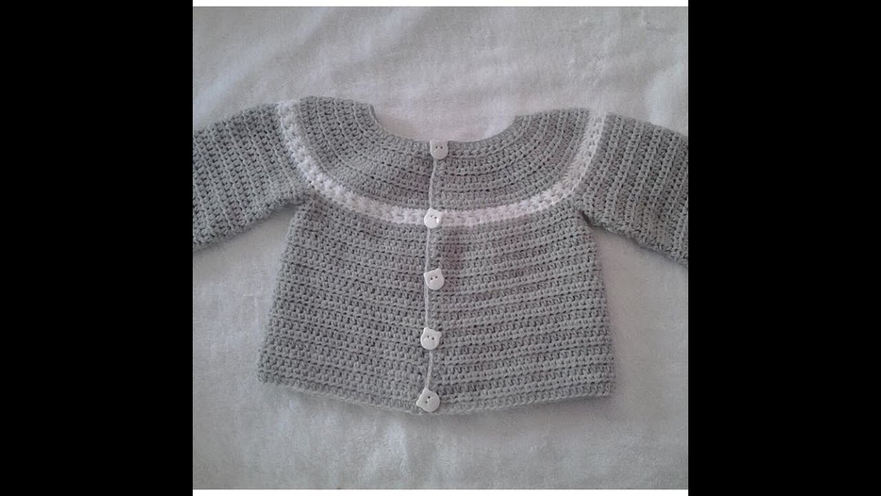 Chaquetita o chambrita a crochet para bebe  parte 1 #tutorial #DIY